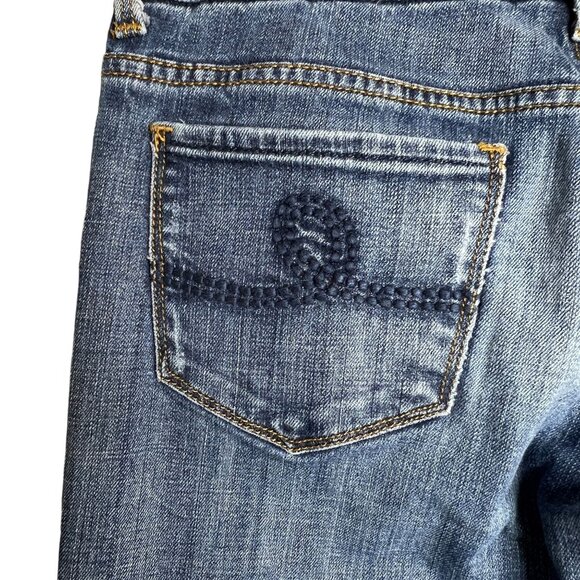 Seven 7 For All Mankind Low Rise Bootcut Flare Hem Jeans Womens 27 Mid Wash - Picture 4 of 11